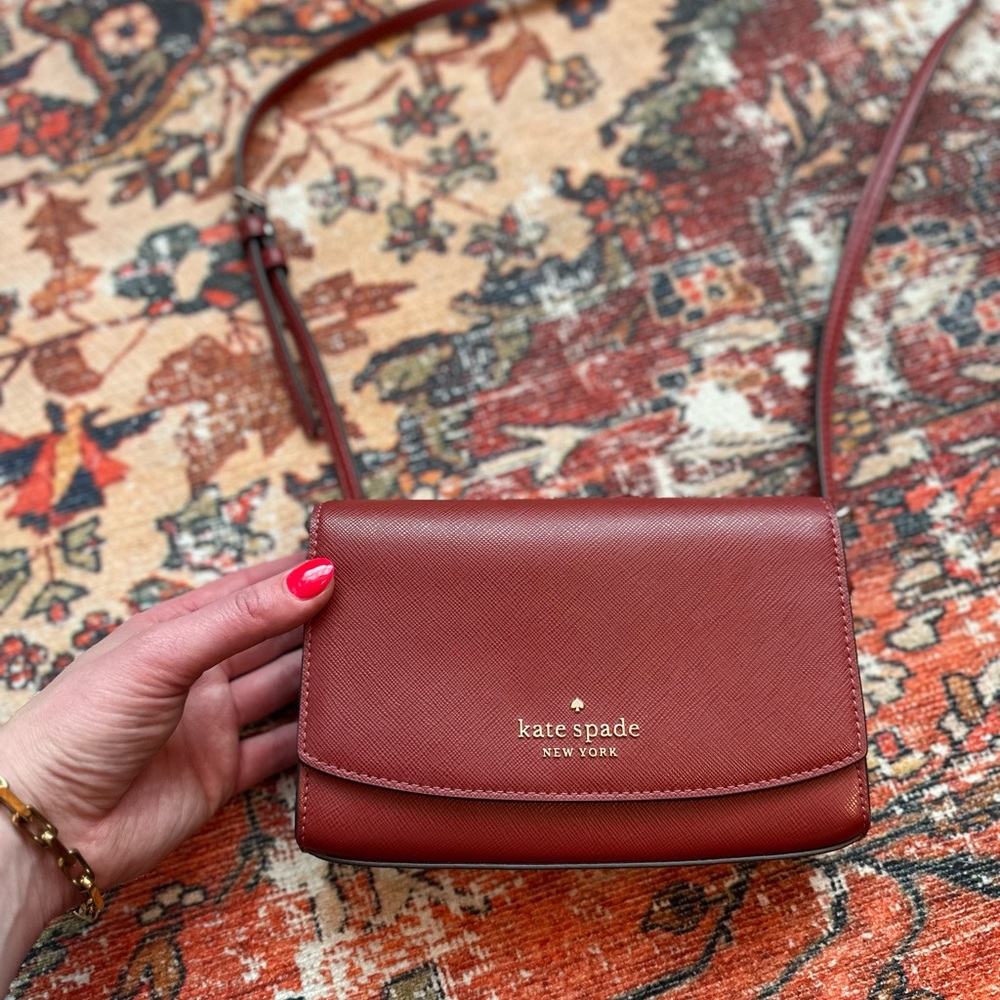 Kate Spade Red leather Crossbody Purse